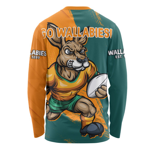 Aussie Wallabies Long Sleeve T-shirt Unstoppable Wallabies Spirit Of The Championship Aussie Wallabies Long Sleeve T-shirt Unstoppable Wallabies Spirit Of The Championship