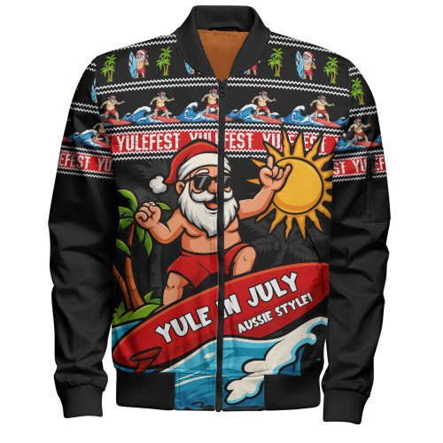 Australia Bomber Jacket Santa's Yule Wave Ride