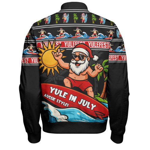 Australia Bomber Jacket Santa's Yule Wave Ride