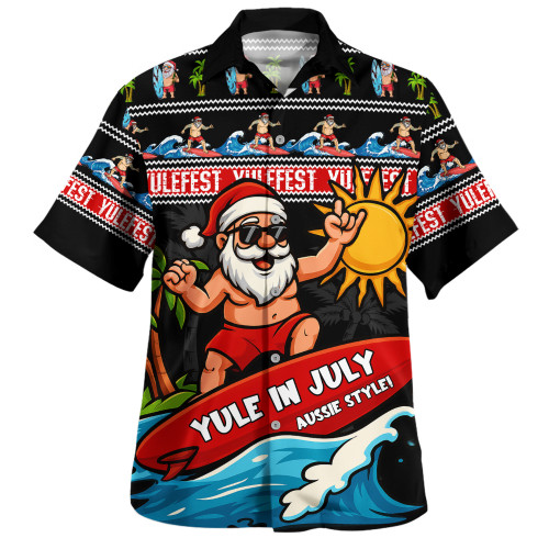 Australia Hawaiian Shirt Santa's Yule Wave Ride
