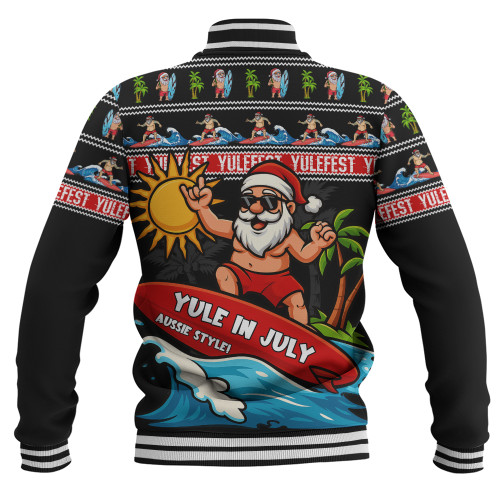Australia Baseball Jacket Santa's Yule Wave Ride Australia Baseball Jacket Santa's Yule Wave Ride