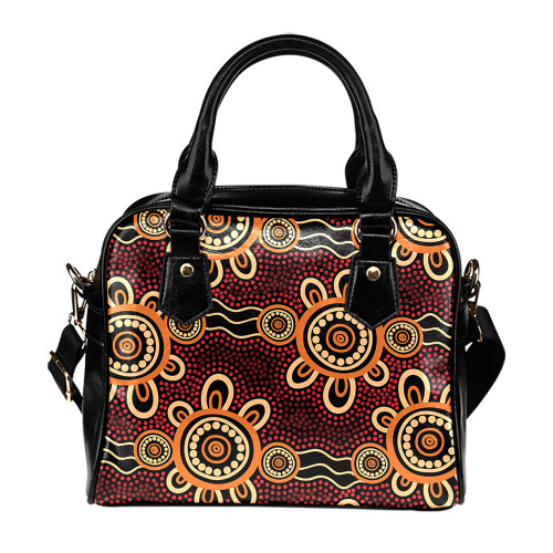 Indigenous Australian Aboriginal Shoulder Handbag Aboriginal Dot Pattern Painting Art