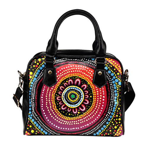 Indigenous Australian Aboriginal Shoulder Handbag Aboriginal Showcasing Dot Art Design