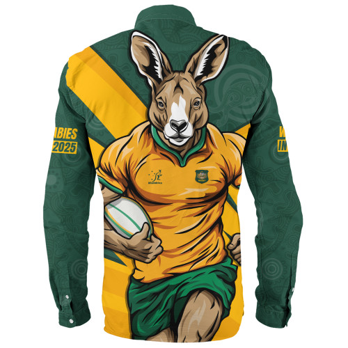Aussie Wallabies Long Sleeve Shirt Aboriginal Strength Wear Wallabies Rugby Edition