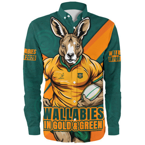 Aussie Wallabies Long Sleeve Shirt Aboriginal Strength Wear Wallabies Rugby Edition