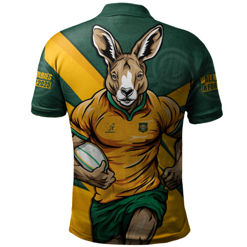 Aussie Wallabies Polo Shirt Aboriginal Strength Wear Wallabies Rugby Edition