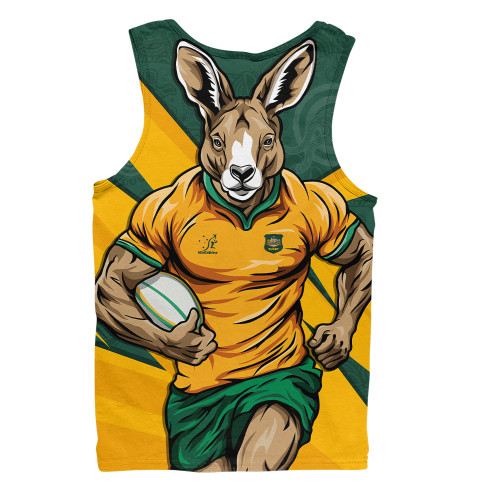 Aussie Wallabies Men Singlet Aboriginal Strength Wear Wallabies Rugby Edition