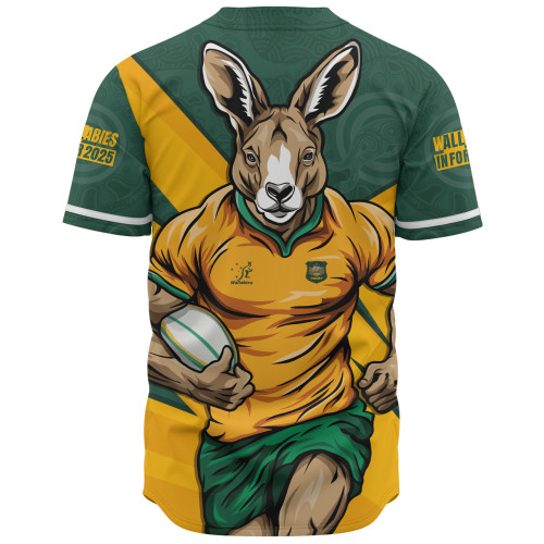 Aussie Wallabies Baseball Shirt Aboriginal Strength Wear Wallabies Rugby Edition