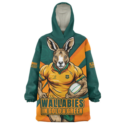 Aussie Wallabies Snug Hoodie Aboriginal Strength Wear Wallabies Rugby Edition