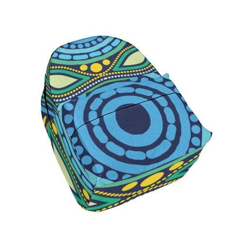 Indigenous Australian Aboriginal Backpack Aboriginal Blue Dreaming Circle Flow Connection