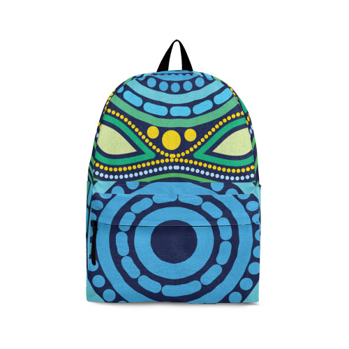 Indigenous Australian Aboriginal Backpack Aboriginal Blue Dreaming Circle Flow Connection
