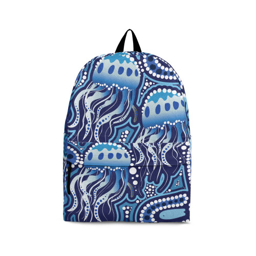 Indigenous Australian Aboriginal Backpack Aboriginal Blue Jellyfish Ocean Flow