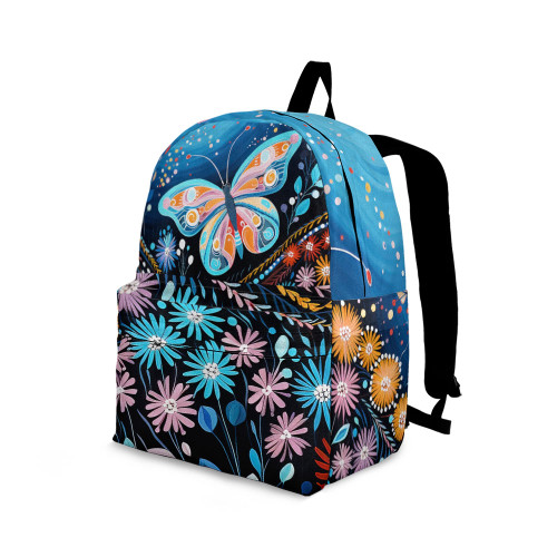 Indigenous Australian Aboriginal Backpack Aboriginal Butterfly Garden Bloom Art