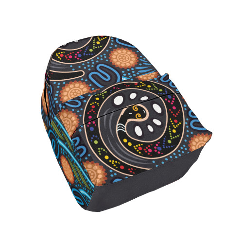 Indigenous Australian Aboriginal Backpack Aboriginal Colorful Snake Path Spirit Energy Track