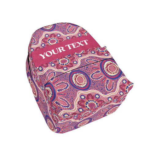 Indigenous Australian Aboriginal Backpack Aboriginal Connection Journey In Pink And Violet Art