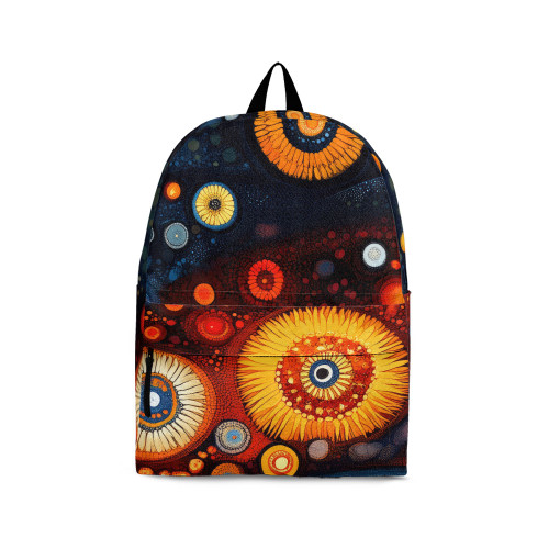 Indigenous Australian Aboriginal Backpack Aboriginal Cosmic Bloom Dreamtime Art Travel Style