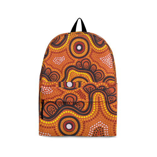 Indigenous Australian Aboriginal Backpack Aboriginal Desert Glow Sunrise Path Dreaming Style