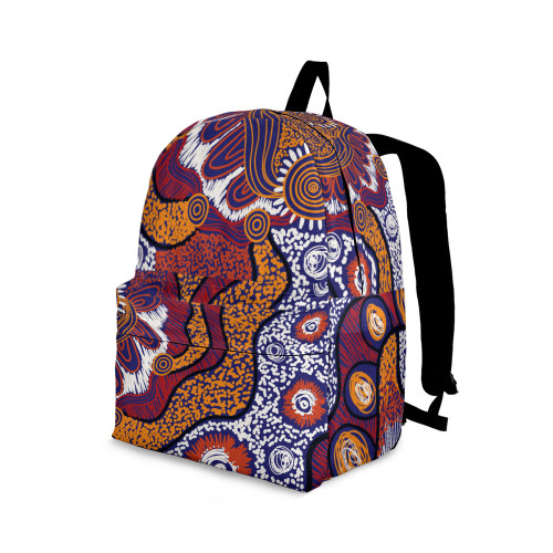 Indigenous Australian Aboriginal Backpack Aboriginal Dreaming Dots Flow Across The Country