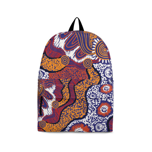 Indigenous Australian Aboriginal Backpack Aboriginal Dreaming Dots Flow Across The Country