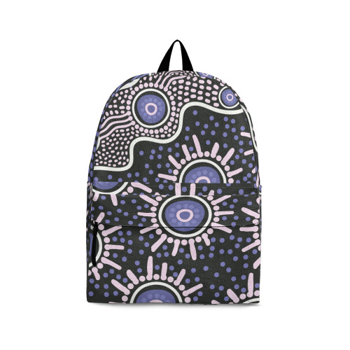 Indigenous Australian Aboriginal Backpack Aboriginal Dreaming Tracks Night Glow Connection Path