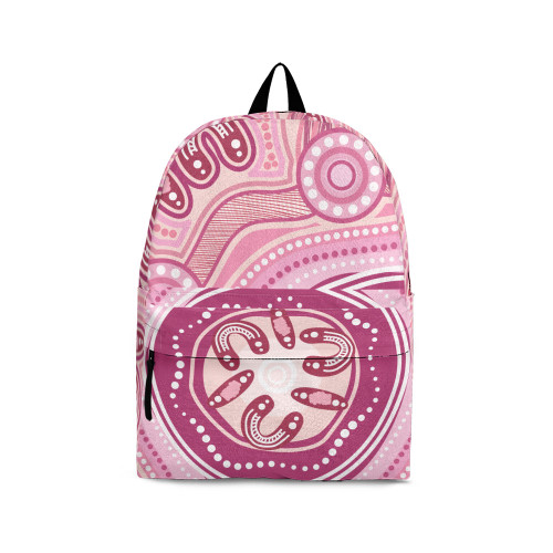 Indigenous Australian Aboriginal Backpack Aboriginal Dusty Rose Circle Meeting Flow Journey