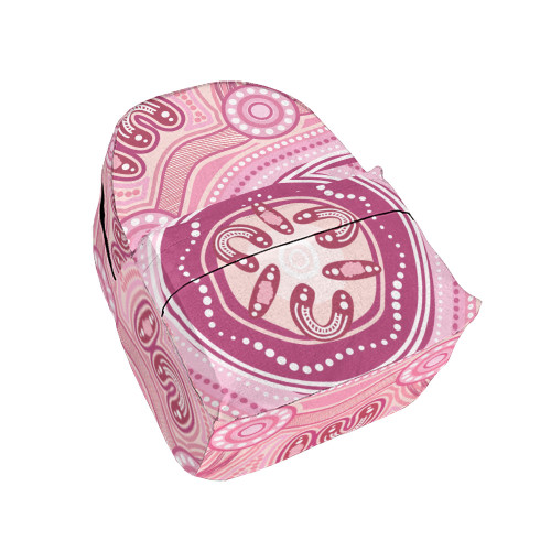 Indigenous Australian Aboriginal Backpack Aboriginal Dusty Rose Circle Meeting Flow Journey