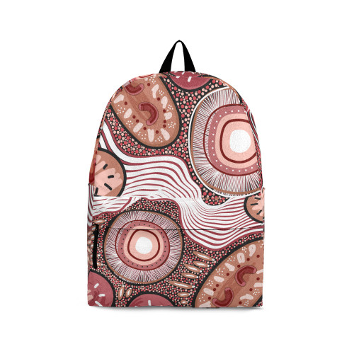 Indigenous Australian Aboriginal Backpack Aboriginal Earthflow Harmony Desert Dot Pattern