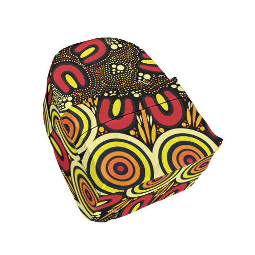 Indigenous Australian Aboriginal Backpack Aboriginal Fire Dreaming Dot Circle Art