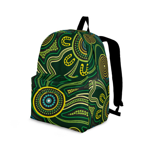 Indigenous Australian Aboriginal Backpack Aboriginal Forest Dreaming Songline Nature Flow Art