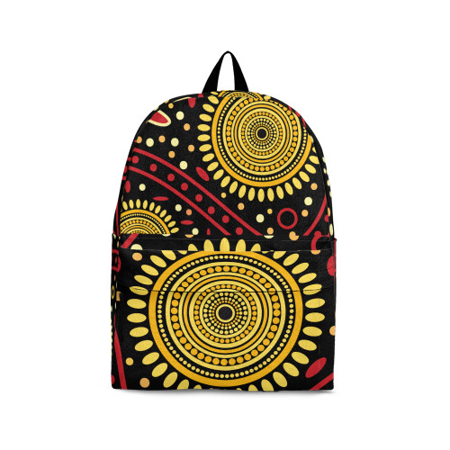 Indigenous Australian Aboriginal Backpack Aboriginal Golden Radiance Dreamtime Connection
