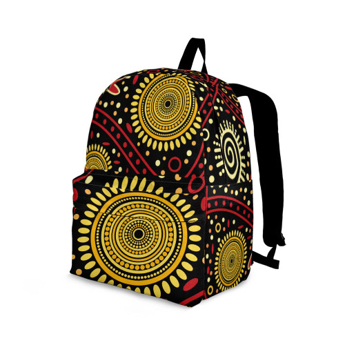 Indigenous Australian Aboriginal Backpack Aboriginal Golden Radiance Dreamtime Connection