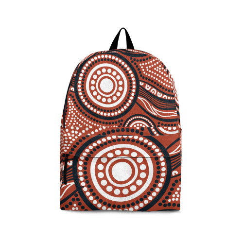 Indigenous Australian Aboriginal Backpack Aboriginal Journey Lines Of The Red Earth Pattern
