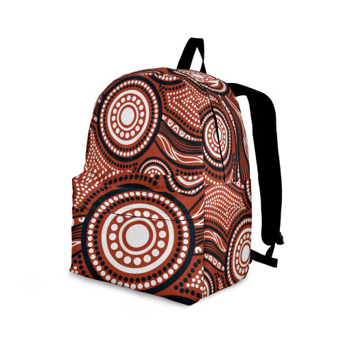 Indigenous Australian Aboriginal Backpack Aboriginal Journey Lines Of The Red Earth Pattern
