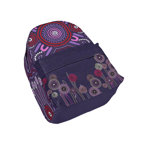 Indigenous Australian Aboriginal Backpack Aboriginal Night Blooming Dots In Dreamtime Style