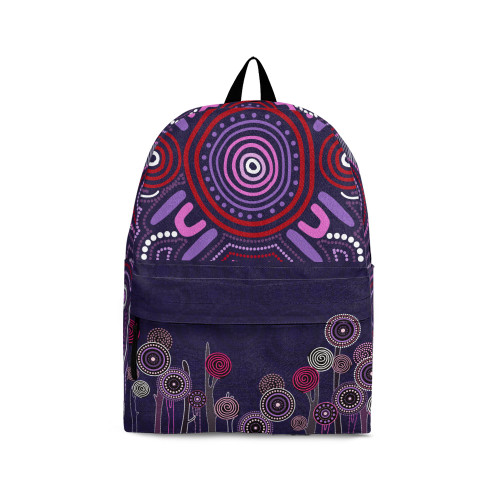 Indigenous Australian Aboriginal Backpack Aboriginal Night Blooming Dots In Dreamtime Style
