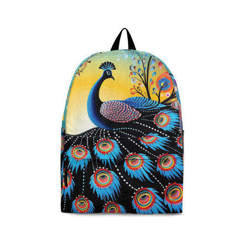 Indigenous Australian Aboriginal Backpack Aboriginal Peacock Dreaming Backpack Tribal Art Style