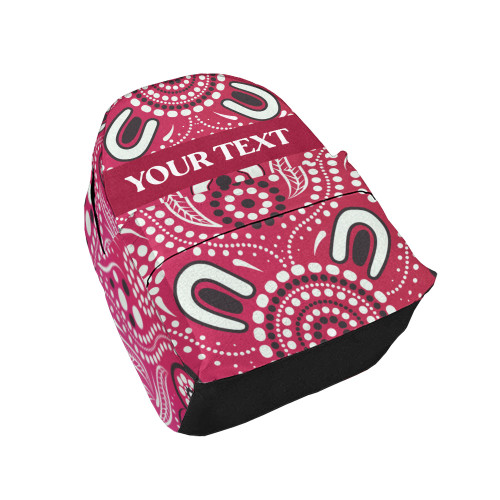 Indigenous Australian Aboriginal Backpack Aboriginal Pink Horseshoe Dot Harmony Field