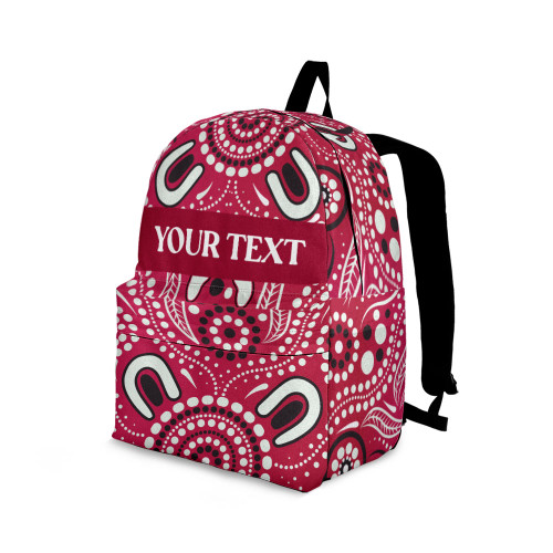 Indigenous Australian Aboriginal Backpack Aboriginal Pink Horseshoe Dot Harmony Field