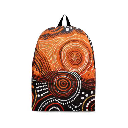 Indigenous Australian Aboriginal Backpack Aboriginal Radiant Earth Dots Pattern Travel Style