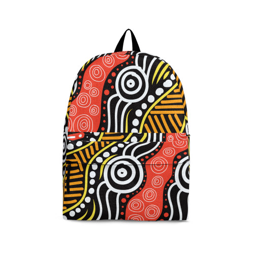 Indigenous Australian Aboriginal Backpack Aboriginal Red Sunland Rhythm Flow Connection