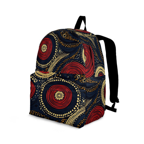 Indigenous Australian Aboriginal Backpack Aboriginal Sacred Spiral Dance In Night Sky