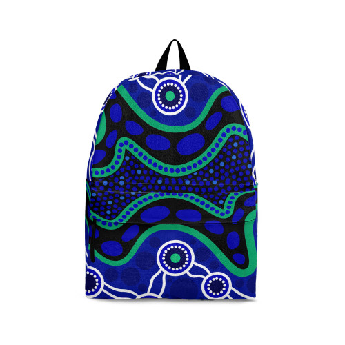 Indigenous Australian Aboriginal Backpack Aboriginal Spirit Flow Carryall for Heritage Journeys