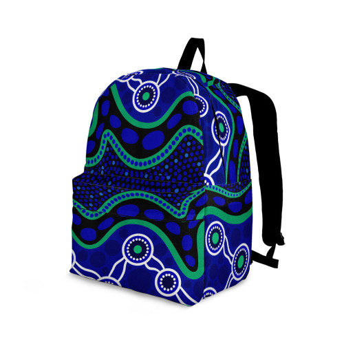 Indigenous Australian Aboriginal Backpack Aboriginal Spirit Flow Carryall for Heritage Journeys