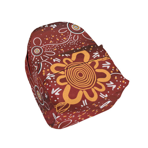 Indigenous Australian Aboriginal Backpack Aboriginal Sunburst Flower Spirit Dreaming