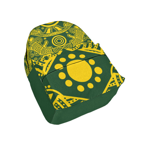 Indigenous Australian Aboriginal Backpack Aboriginal Sunlight Dance In The Sacred Green Land