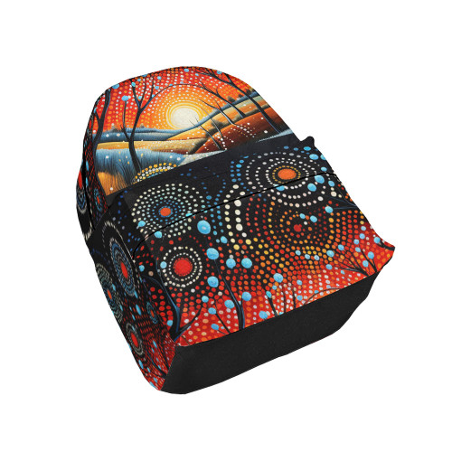 Indigenous Australian Aboriginal Backpack Aboriginal Sunset Spirit Tree Dreaming Pattern