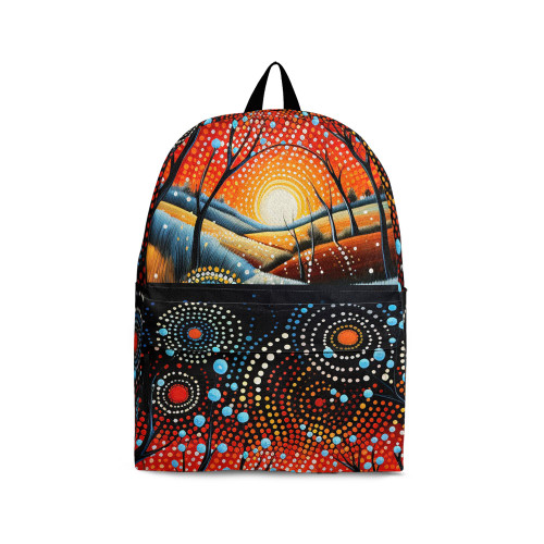 Indigenous Australian Aboriginal Backpack Aboriginal Sunset Spirit Tree Dreaming Pattern