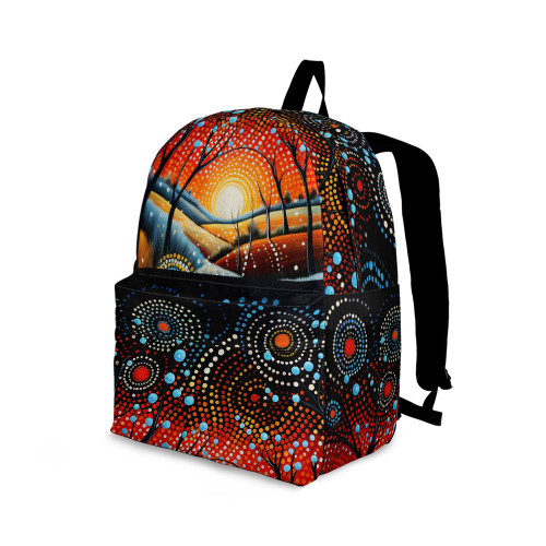 Indigenous Australian Aboriginal Backpack Aboriginal Sunset Spirit Tree Dreaming Pattern