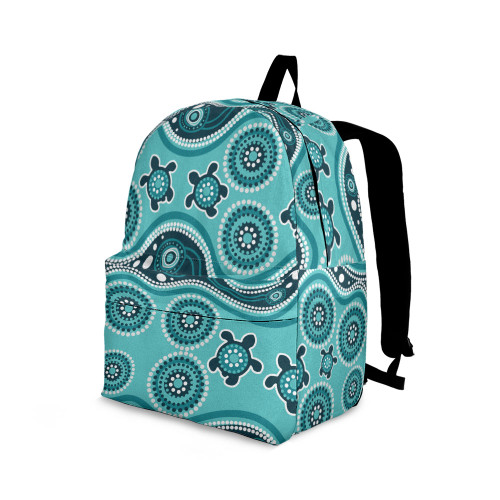 Indigenous Australian Aboriginal Backpack Aboriginal Turtle Tracks Ocean Connection Spirit