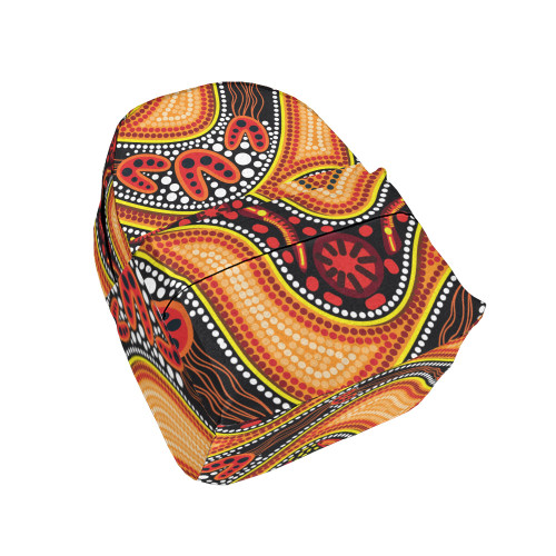 Indigenous Australian Aboriginal Backpack Aboriginal Warm Earth Dot Art Spirit